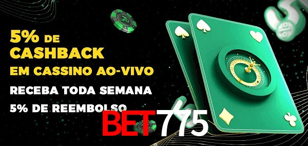 Promoções do cassino ao Vivo bet775